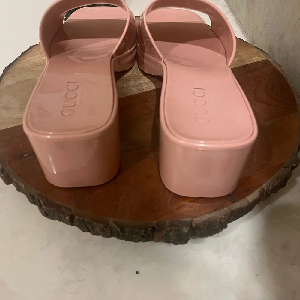 Gucci Light Pink Slide Mules - Picture 4 of 7